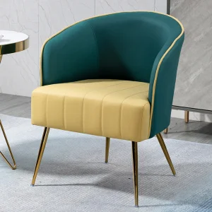 Leisure Chairs Wing Gold Luxury Nordic Furniture Set Modern Armchair Velvet Metal Home Living Room Sofas Lounge Accent Chairs