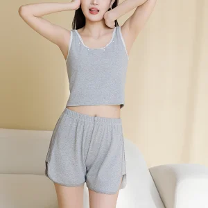 Women's Summer Casual Sleepwear Smooth Pajamas Set