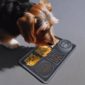 Alimentador lento de silicona alfombrilla de lamido