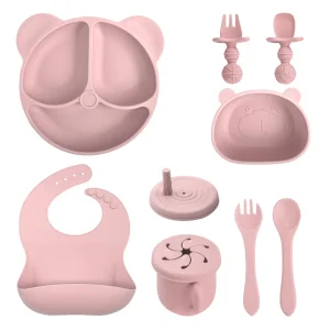 Wholesale SGS Food Grade Customize Baby Items Baby Silicone Tableware Set