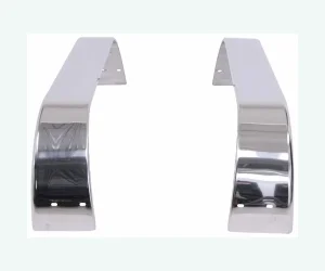 Stainless Steel Tandem Axle Teardrop Trailer Fenders for Boat Trailers - 14" Wheels