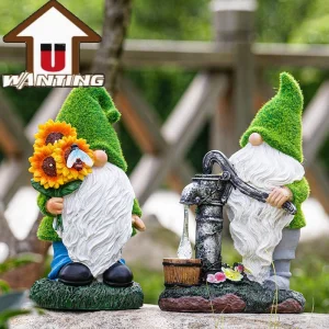 Exquisite Personality Creative Cute Dwarf Light Outdoor Decorative Small Ornaments Resin Material Crafts