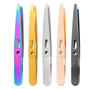 Electroplated Stainless Steel Tweezer - Professional Eyebrow Grooming Tool