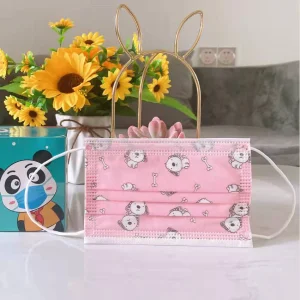 Máscara desechable de tela con estampado navideño 3 Ply, máscara civil protectora contra el polvo para uso diario de adultos y niños