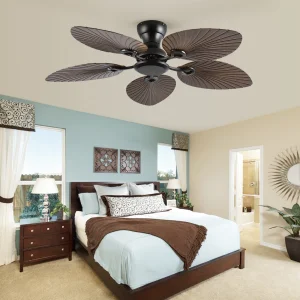 Zhongshan Spot Abs Banana Leaf 42/52 Inch 5-Leaf High Wind Bedroom Dining Room Ceiling Fan Without Light