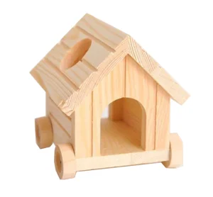 Eco-Friendly Bamboo &amp; Wood 4-Wheel Cartoon Shape Small Car Toys