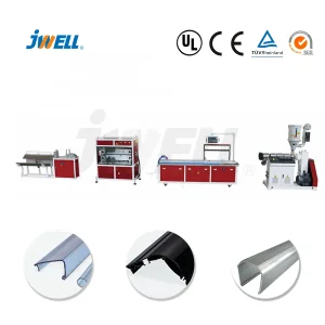Jwell Made-in China Price Single Screw PVC, PP, PE, PC, ABS Plastic Small Profile Extruder