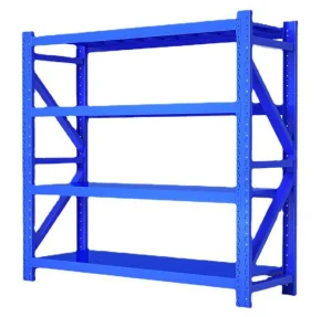 Medium Load Adjustable Industrial 4 Layer Shelves Custom Warehouse Durable Metal Storage Shelves
