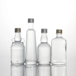 Custom Shape 5cl 50ml Vial Whisky Whiskey Spirits Liquor Vodka Gin Rum Bottle with Screw Cap