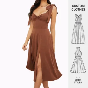 Vestidos de Festa Midi com Decote em V