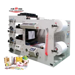 2 3 4 Color Flexo Paper Film Label Roll To Roll Printing Machine