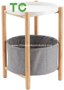 Mesa de Canto Redonda de Bambu Atacado