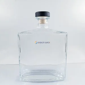 Custom Embossed 700ml Premium Heavy Extra Flint Decal Printing Rum Gin Vodka Whiskey Whisky Glass Bottle