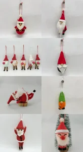 China Festive Woollen Santa Ornaments