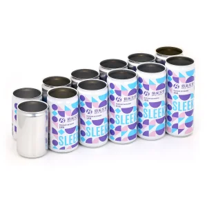 Customization Standard Stubby Sleek Slim Model Aluminum Beverage Cans Soda Cans Beer Cans Coffee Cans with Sot Rpt Easy Open End