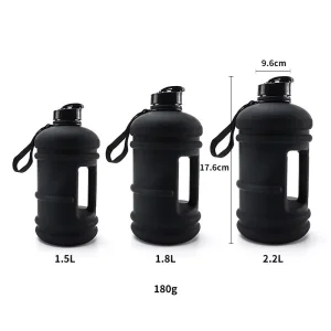 Sports Gym Fitness Bodybuilding Water Bottle Big BPA Free 1.3L 2.2L Plastic Shaker Water Bottle