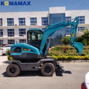 Factory Price 4 Ton Mini Wheeled Excavators Brand New Small Hydraulic Farm Used Mini Digging Machine