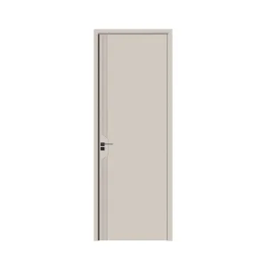 Minimalist Flat Wooden Door Factory Made Modern Interior Swing Door