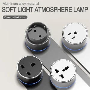 Removable Track Socket With Usb Adapter Rail Plug Extension Outlet Sliding Rail Recessed Mount Power Track with Usb