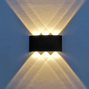 Luxury Led Square Modern Mounted up Down Garden Living Room Wall Home Room Decor Waterproof Outdoor Wall Light Lamp