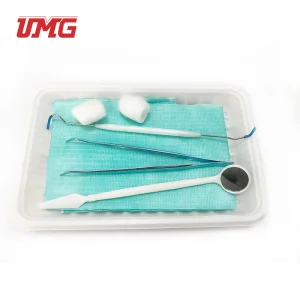 Kit de instrumentos dentales desechables populares para uso en clínicas dentales