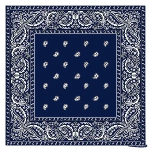 Wholesale Promotion in Stock Fabulous Design Blue Multi Colors Headwear Scarf Cotton square Amazing Trendy Bandana Wear Bandana