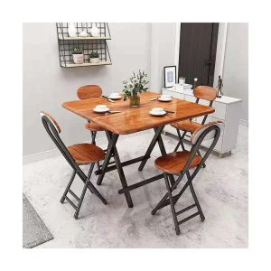 Hot Selling Product Portable Square Wood Folding Table for Outdoor Dining and Courtyard Use