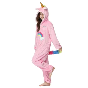 Pijama con capucha de felpa suave y cálida de coral, disfraz de unicornio, pijamas de Halloween, pijamas de personajes, regalos de Navidad para niños