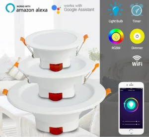 Australia RGB Recessed Ceiling Color Changing APP Control WiFi LED Panel Light Smart Bulb Alexa Voice Control Downlight