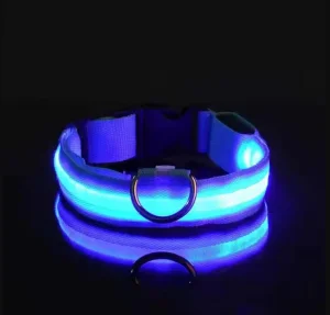 LED Glow-in-The-Dark Wholesale Reflective Light up Dog Collar Adjustable