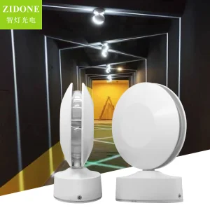 360 Degree Rotating LED Window Light for Corridor Exterior Wall Decorative KTV Club Landscape Decoration Outdoor Wall Lamps