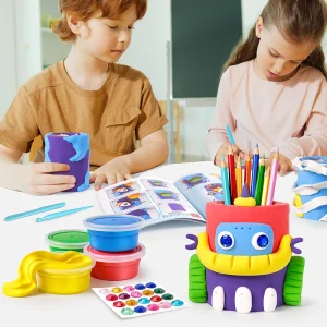 DIY Modeling Air Dry Clay Kit for Kids Pencil Holder