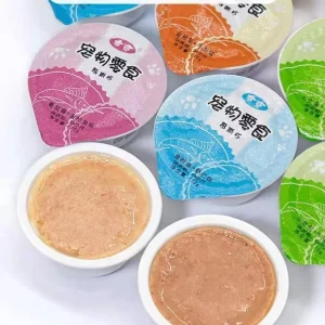 Beef Codfish OEM Custom Cat and Dog Wet Canned Snack Treats 70g Meat Broth Pate Mousse Pet Aluminum Can Cat Food for Cats