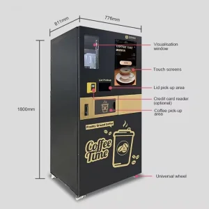 Office Business Card Reader Vending Machine Coin Operated Coffee Vending Machine on Sale