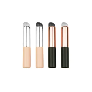 Custom logo Silicone Lip Brush Wooden Handle Nail Art Brush Multi Tool Function Concealer Makeup Brush Kit