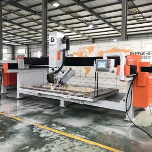 4 Axis Bridge Saw For Miter 45 Dekton Granite Stone Machinery Up To 50mm