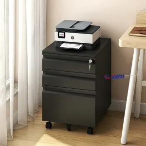 Commercial 3 Drawer Steel Mobile Pedestal