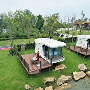 Prefab Container House Ready-made Smart Capsule Cabin and Villas House Luxury for Rapid Holiday Resort Setup