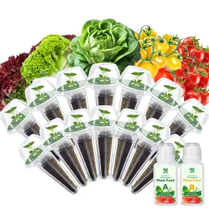 Custom Hydroponic Pods Kit for Indoor Garden Refill with Grow Sponges Baskets Domes Labels and Nutrients