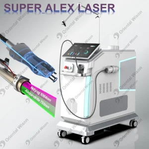 755nm Remoção de Pelo a Laser Alexandrite ND YAG Laser de Pulso Longo Rejuvenescimento da Pele Veias Vasculares Lesões Máquina de Beleza Equipamento de Beleza para a Pele