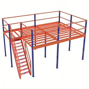Heavy Duty Steel Mezzanine Floor System Built for Industrial Warehouse Storage Projects
