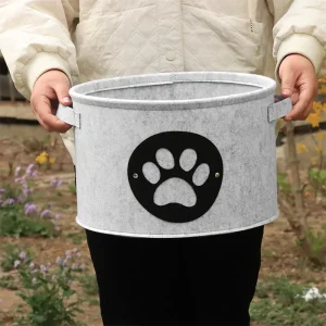Cartoon Pet Dog Toy Storage Gift Basket