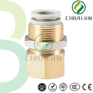 Heavy-Duty Panel Mount Female Pipe Connector for Industrial Use