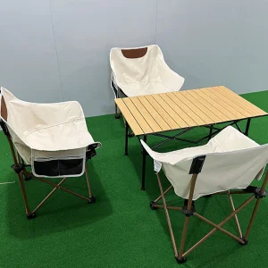 Factory Custom Foldable Egg Roll Party Dining Outdoor Activities Suitcase Camping Table Camping Picnic Table Chair Set