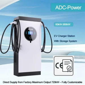 IP54 Battery-Integrated DC EV Charger 60kw 120kw DC Charger with Energy Storage System for Commercial Use