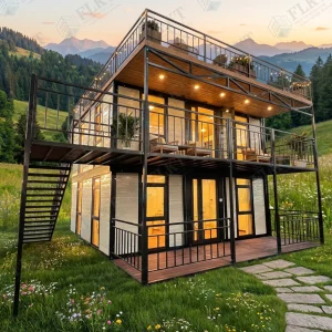 FLKT Factory Price Luxury Fireproof Expandable Container House Waterproof Prefab Mobile Home 2 Years Warranty Living Room Hotel