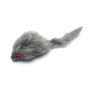 Realistic Modern Fashion Gray & Colorful Furry Plush Mouse