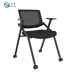 Wholesale School Training Chair Black Mesh Folding Office Chair with Wheels