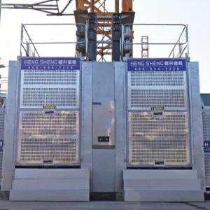 Twin Cage Construction Site Elevator 0-50 M/Min Sc200/200 2 Ton Lifting Equipment