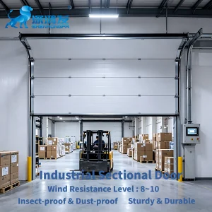 Industrial Sectional Door Modern Steel Overhead Garage Gate